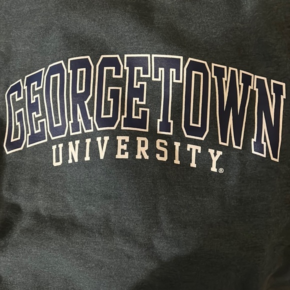 - Georgetown University Sweatshirt Crewneck Size XL  grey - Picture 3 of 4
